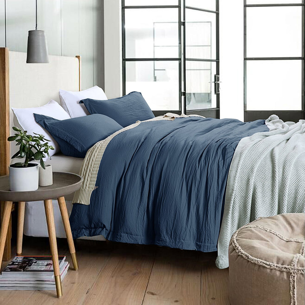 Stone Washed Bamboo-Feel Duvet Cover