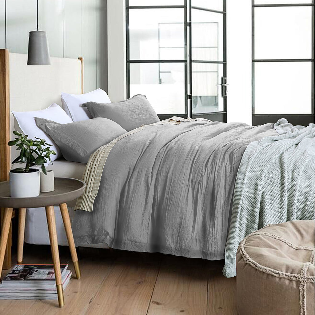 Stone Washed Bamboo-Feel Duvet Cover