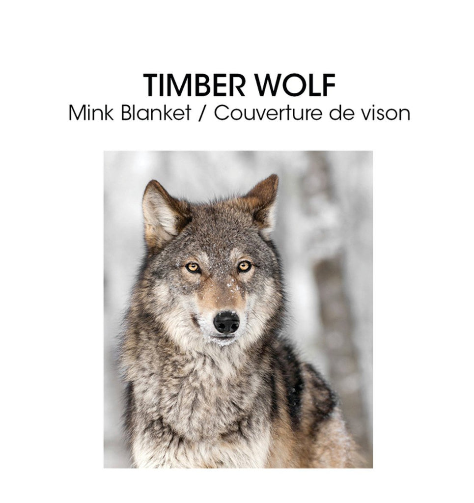 Lauren Taylor Micro Mink Blanket 78X94" (MP3) Timber Wolf
