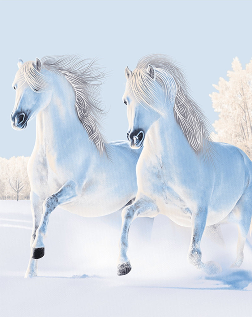 Lauren Taylor Micro Mink Blanket 78X94" (MP3) Galloping Horses