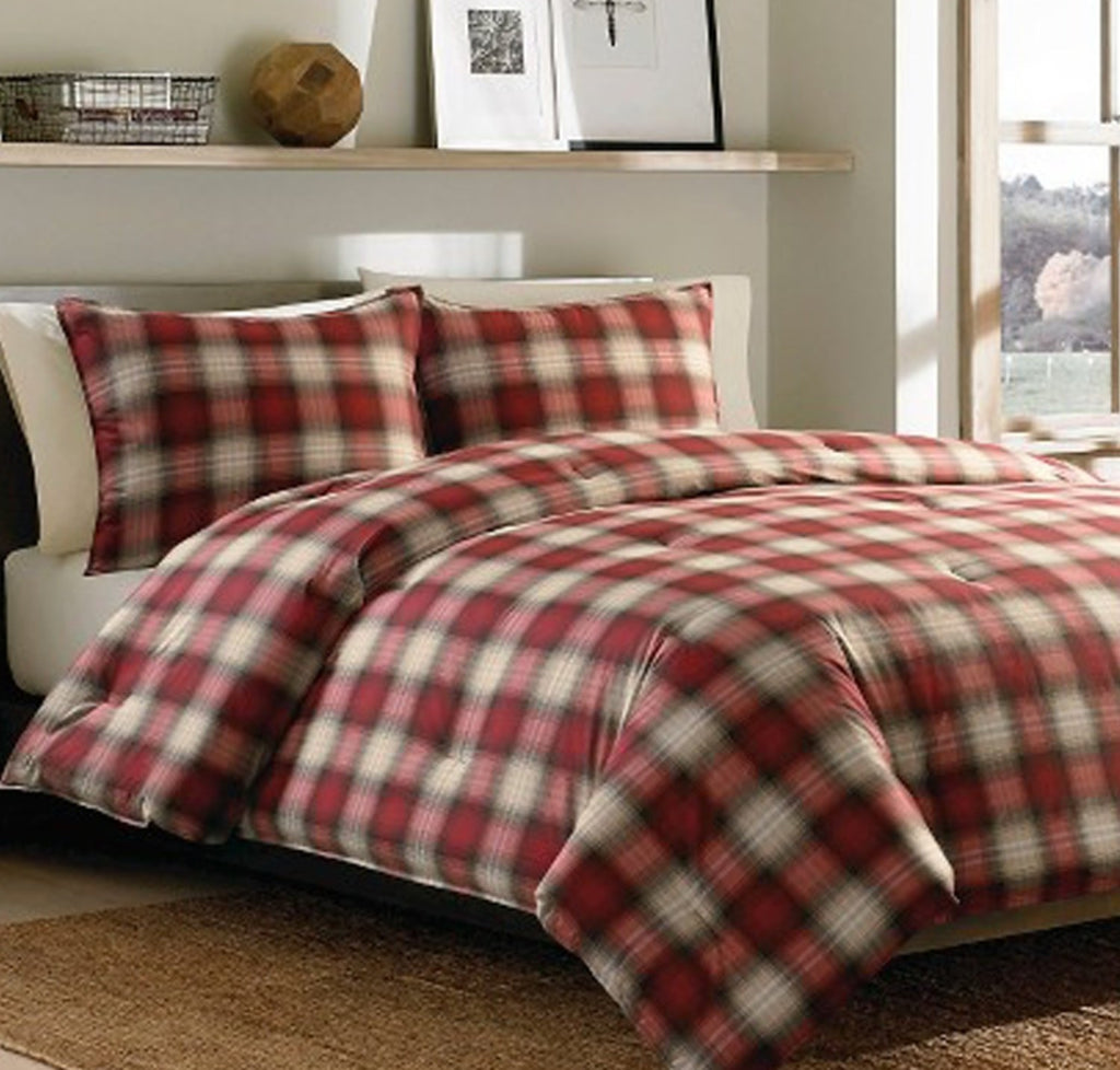Lauren Taylor Glen 3PC Cotton Flannel Comforter Set